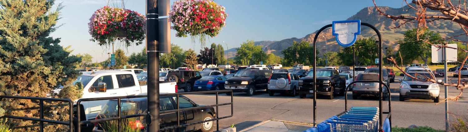 Cars parked in a parking lot